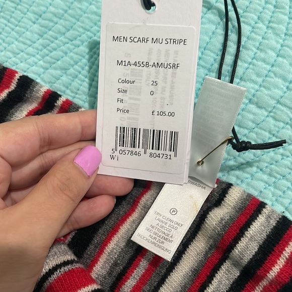 Paul Smith Manchester United striped wool cashmere blend scarf - Picture 8 of 14